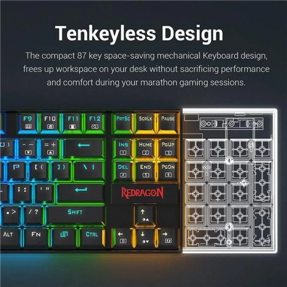 RGB-BA Mechanical Gaming Keyboard and Mouse Combo Wired RGB LED Backlit 60%